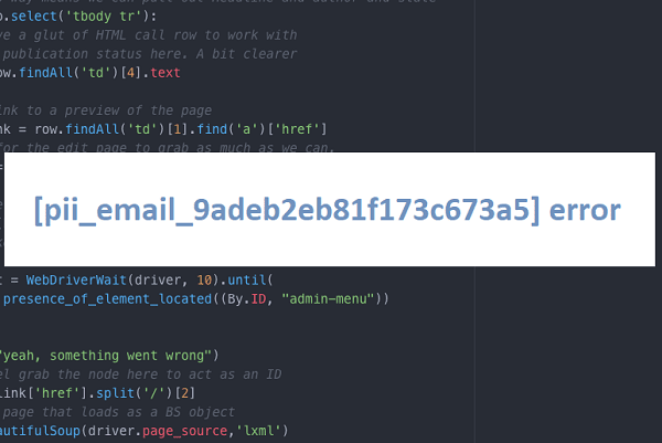 [pii_email_9adeb2eb81f173c673a5] error
